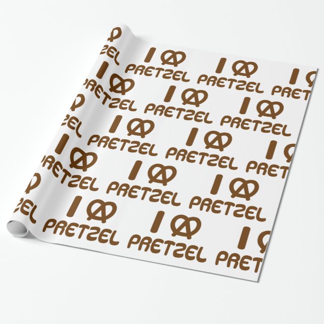 Papier Cadeau I Heart Pretzel (Déroulé)