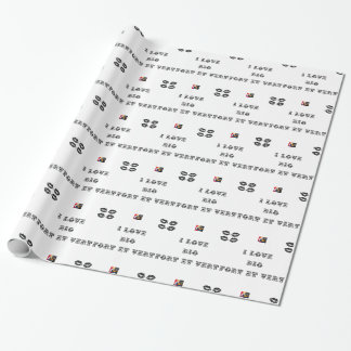 Papier Cadeau I love Bio (FORT ET VERT) - Jeux de Mots