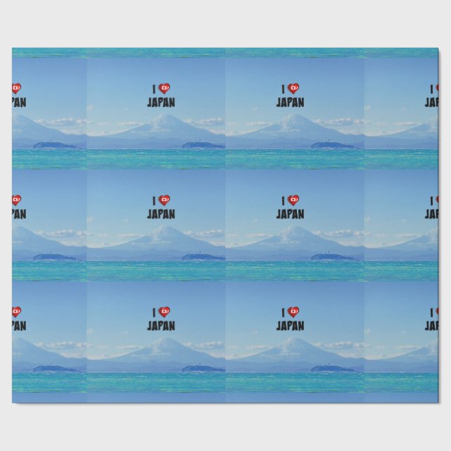 Papier Cadeau "I Love Japan," Mt. Fuji (Couture)