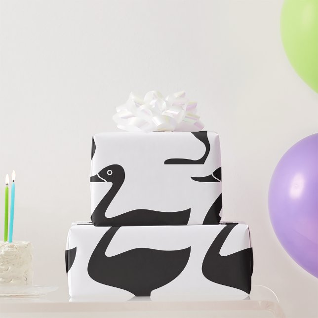 Papier Cadeau Icône Black Duck Bird (Créateur téléchargé)