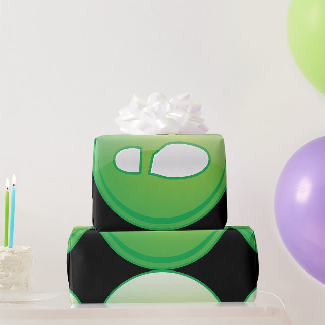 Papier Cadeau Icône d'empreinte verte écologique (Créateur téléchargé)