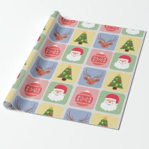 Papier Cadeau Icône moderne de Noël joli papier d'emballage de b