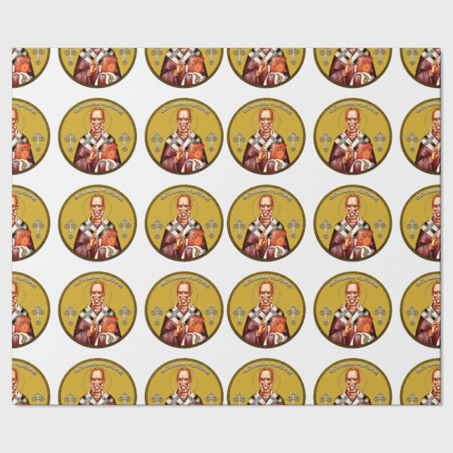 Papier Cadeau Icône orthodoxe Saint Nicolas 01 (Couture)