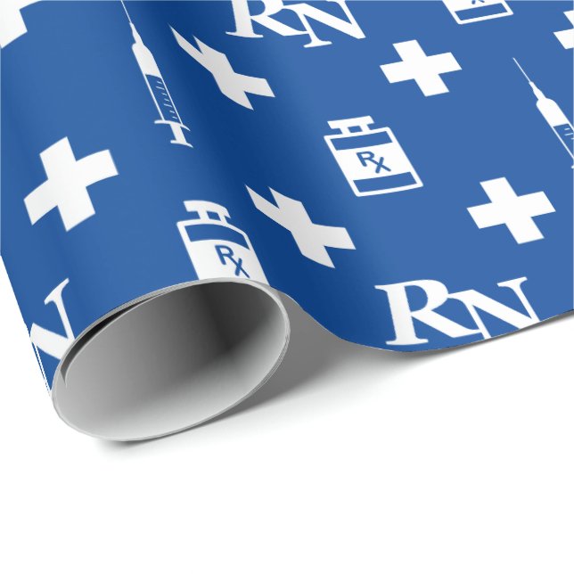 Papier Cadeau icônes médicales (Coin rond)