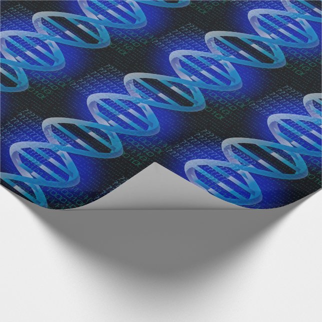 Papier Cadeau ID d'ADN Blue Médicale Science (Coin)