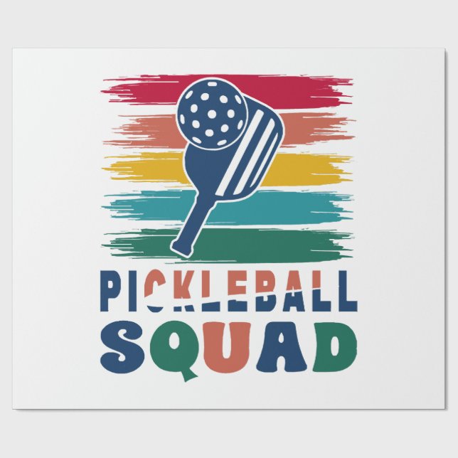 Papier Cadeau Idée cadeau des joueurs de Pickleball (Plat)