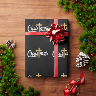 Papier Cadeau Idée cadeau Jésus pour famille assortie Croix de N