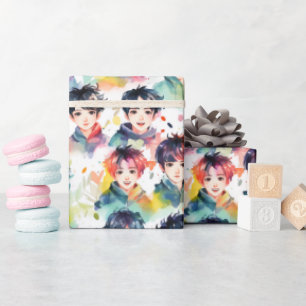 Papier Cadeau Idols Kpop -