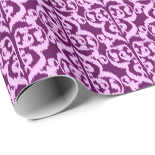 Papier Cadeau Ikat Moorish Damask - violet et orchidée