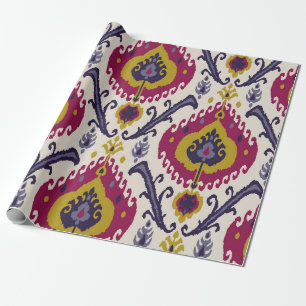 Papier Cadeau Ikat sans couture motif arrière - plan Patte tradi