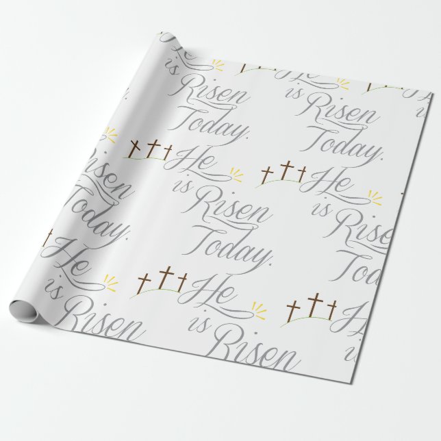 Papier Cadeau Il est ressuscité 3 croix (Déroulé)