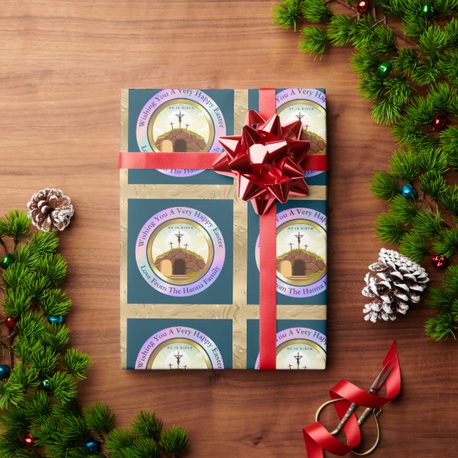 Papier Cadeau Il est ressuscité et fête de la résurrection diman (Cadeau de vacances)