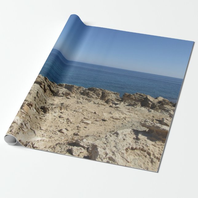 Papier Cadeau Îles grecques Paysage méditerranéen (Déroulé)