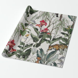 Papier Cadeau Illustration botanique tirée à la main par un Moti