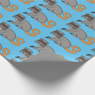 Papier Cadeau Illustration de cartoon du Tamarin empereur mignon