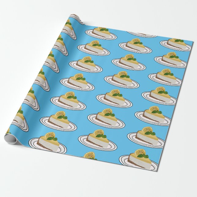 Papier Cadeau Illustration de citron cheesecake (Déroulé)