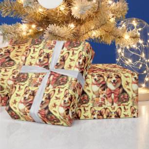 Papier Cadeau Illustration de Corgi Corgi gallois mignon