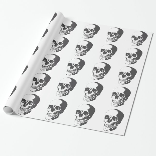 Papier Cadeau Illustration de crâne (Déroulé)