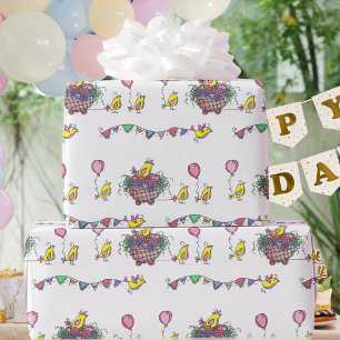 Papier Cadeau Illustration de défilé aérien de célébration