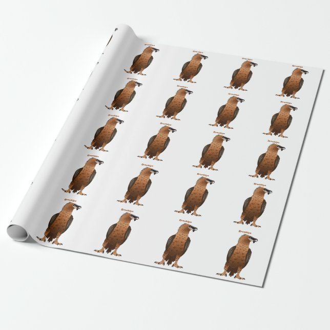Papier Cadeau Illustration de dessin animé autour du vautour (Déroulé)