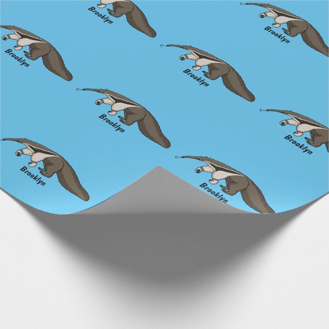 Papier Cadeau Illustration de dessin animé d'Anteater happy (Coin)