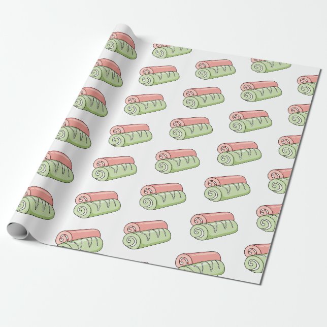 Papier Cadeau Illustration de gâteau suisse roll / roll (Déroulé)