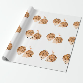 Papier Cadeau Illustration de hérissons