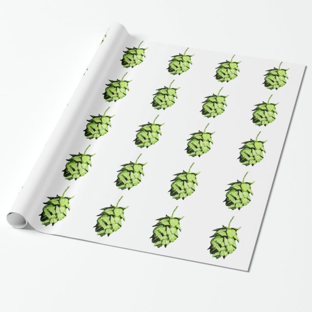Papier Cadeau Illustration de houblon (Déroulé)
