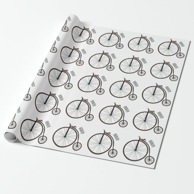 Papier Cadeau Illustration de la bande dessinée de vélo à grande (Déroulé)