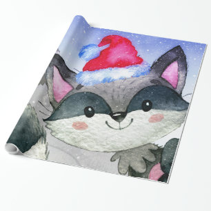 Papier Cadeau Illustration de la course des amis de la forêt d'h