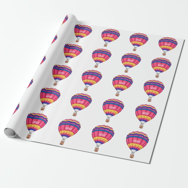 Papier Cadeau Illustration de la montgolfière (Déroulé)