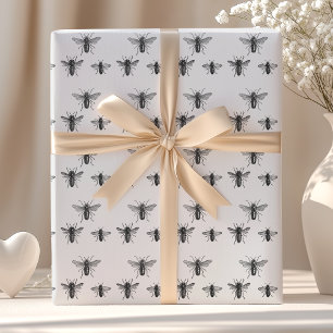 Papier Cadeau Illustration de la reine abeille et abeilles ouvri