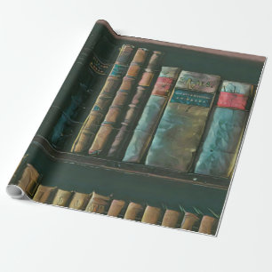 Papier Cadeau Illustration de l'amoureux de bibliothèque
