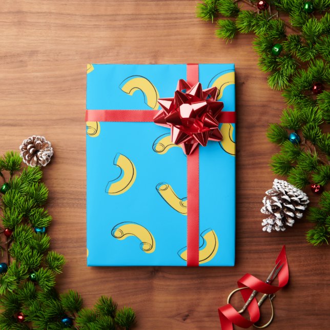 Papier Cadeau Illustration de Macaroni au Fromage (Cadeau de vacances)