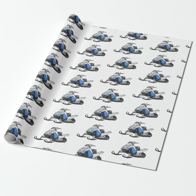 Papier Cadeau Illustration de motoneige (Déroulé)
