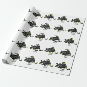Papier Cadeau Illustration de motoneige