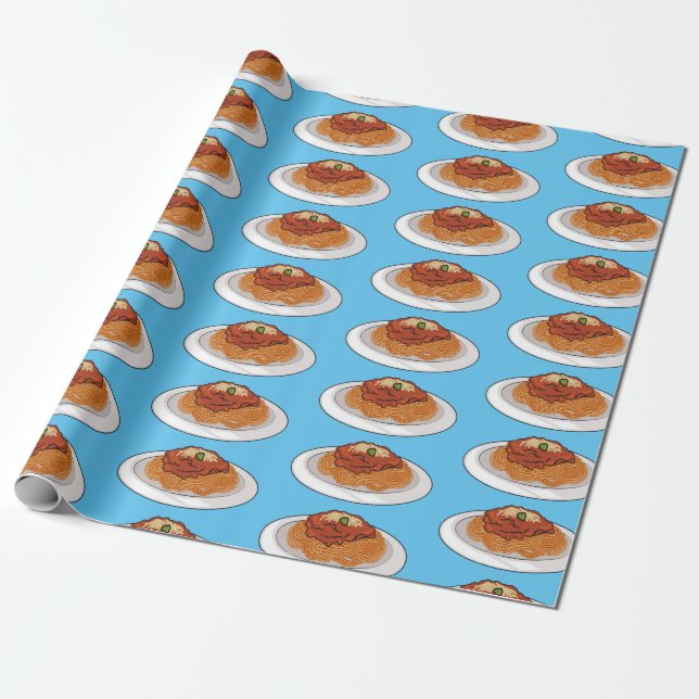 Papier Cadeau Illustration de Spaghetti (Déroulé)