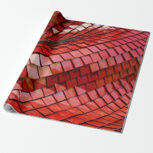 Papier Cadeau Illustration de tuiles rouges