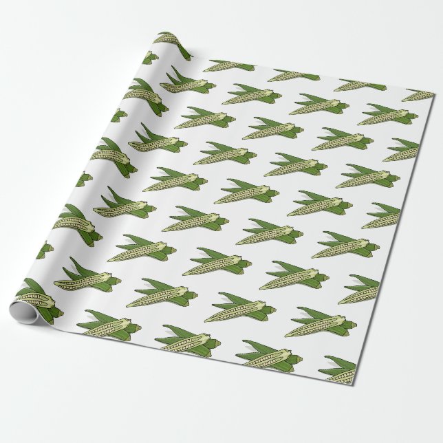Papier Cadeau Illustration d'Okra (Déroulé)