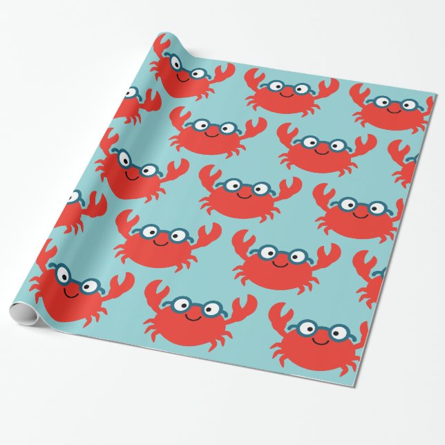 Papier Cadeau Illustration du crabe de Specky (Déroulé)