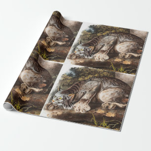 Papier Cadeau Illustration du Lynx du Canada (Lynx Canadensis)