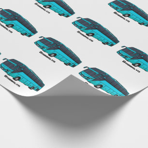 Papier Cadeau Illustration d'un autobus à passagers moderne