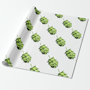 Papier Cadeau Illustration noire d'encre d'houblon pour des