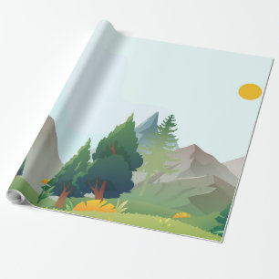 Papier Cadeau Illustration paysage