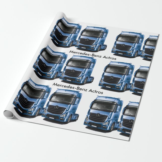 Papier Cadeau Image de camion pour le papier d'enveloppement (Déroulé)