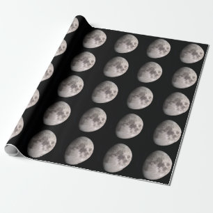 Papier Cadeau Images de la NASA en phase de lune gibbbeuse