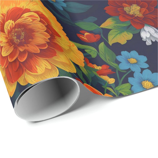 Papier Cadeau Imaginaire Floral Toutes les occasions Classique (Coin rond)