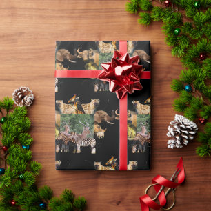Papier Cadeau Impala Miroir cadre faunique Papier d'enveloppemen