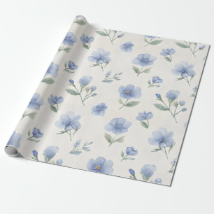 Papier Cadeau Impression botanique de fleurs sauvages cottagecor