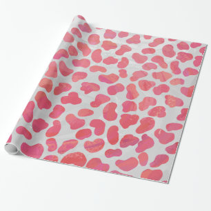 Papier Cadeau Impression dalmate rose et blanc